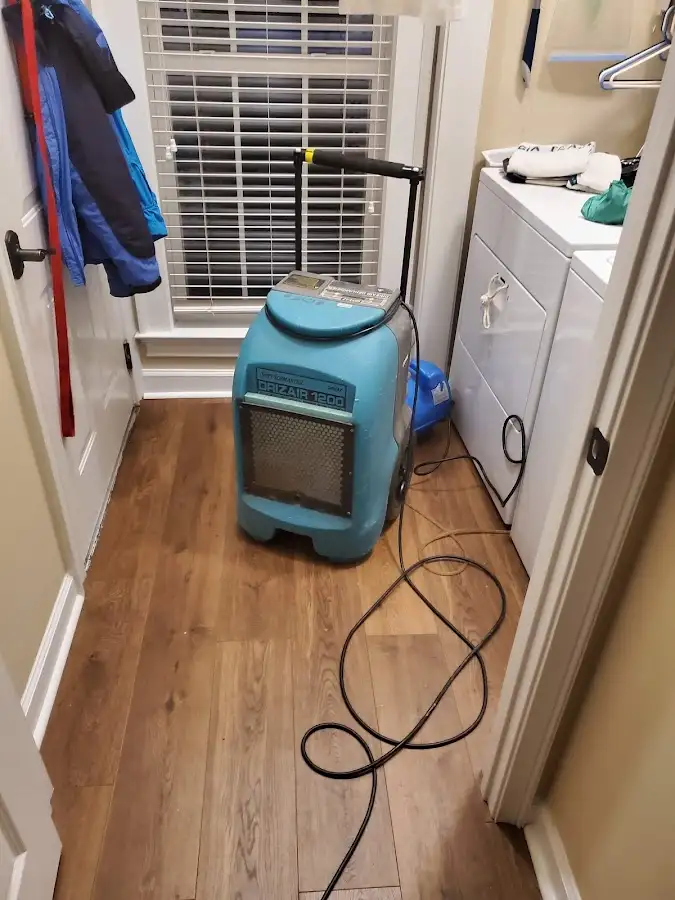 Commercial dehumidifier deployed for Flood Damage Cleanup in Harrison